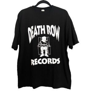 HNH Apparel Black Death Row Records T Shirt Tee XL